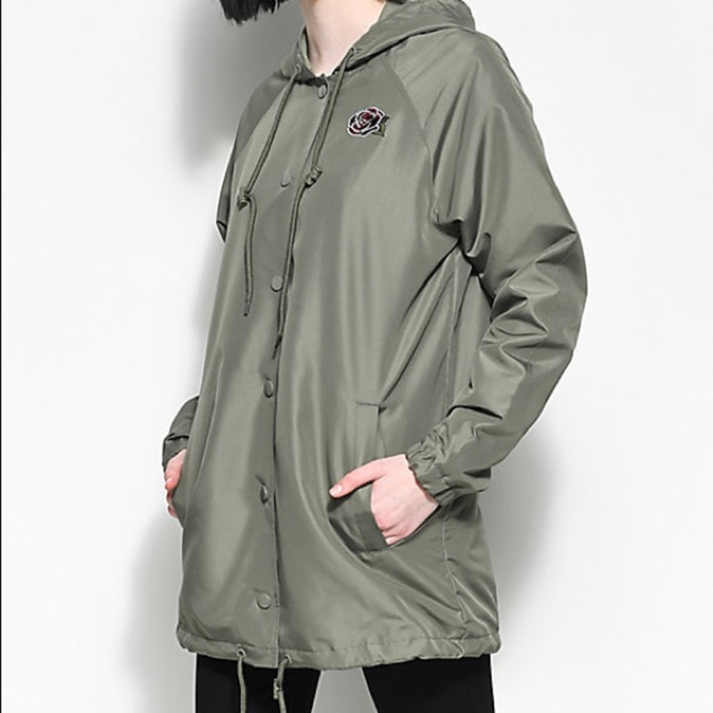 Olive hooded jacket